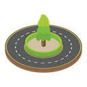 پیش‌نمایش فایل roundabout-21 از پک عناصر طراحی زندگی شهری و نمای شهر