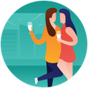پیش‌نمایش فایل girls-party از پک کریسمس و سال نو