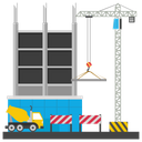 پیش‌نمایش فایل commercial-construction از پک ساختمان‌های عمود بر هم (مربعی)