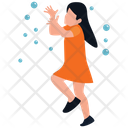 پیش‌نمایش فایل bubble-playing-girl از پک افراد در پارک در حال تفریح