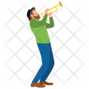 پیش‌نمایش فایل man-playing-bugle از پک خوانندگان و نوازندگان زن و مرد