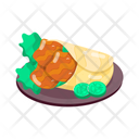 پیش‌نمایش فایل chicken-wrap-11445031 از پک استیکرهای ساندویچ مسطح (سبک Flat)