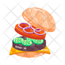 پیش‌نمایش فایل patty-burger-11444995 از پک استیکرهای ساندویچ مسطح (سبک Flat)