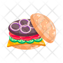 پیش‌نمایش فایل patty-burger-11445032 از پک استیکرهای ساندویچ مسطح (سبک Flat)