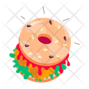 پیش‌نمایش فایل bagel-burger-12115428 از پک استیکرهای فست فود