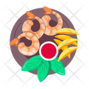 پیش‌نمایش فایل shrimps-platter-12115475 از پک استیکرهای فست فود