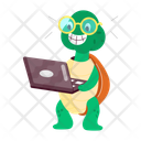 پیش‌نمایش فایل turtle-with-laptop-12414218 از پک لاک‌پشت