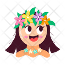 پیش‌نمایش فایل hawaiian-girl-12671801 از پک استیکرهای کارتونی هاوایی