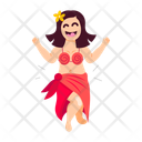 پیش‌نمایش فایل hula-girl-12671832 از پک استیکرهای کارتونی هاوایی