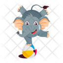 پیش‌نمایش فایل circus-elephant-12538379 از پک استیکرهای کارتونی فیل پویانمایی
