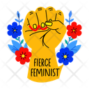 پیش‌نمایش فایل fierce-feminist-13002159 از پک استیکرهای نوجوانانه