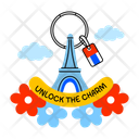 پیش‌نمایش فایل eiffel-keychain-13595890 از پک استیکرهای پاریس