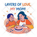 پیش‌نمایش فایل cake-cutting-13605927 از پک استیکرهای روز مادر