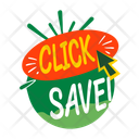 پیش‌نمایش فایل click-save-13660502 از پک استیکرهای تبلیغاتی