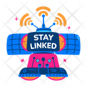 پیش‌نمایش فایل stay-linked-13730073 از پک استیکرهای علمی