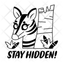 پیش‌نمایش فایل stay-hidden-13857989 از پک استیکرهای حیوانات بامزه سافاری