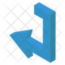 پیش‌نمایش فایل turn-left-arrow-1860200 از پک فلش‌ها