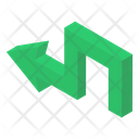 پیش‌نمایش فایل bend-left-arrow-1860332 از پک فلش‌ها