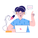 پیش‌نمایش فایل man-creating-podcast-5815818 از پک پادکست زنده