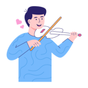پیش‌نمایش فایل man-playing-violin-5815857 از پک پادکست زنده