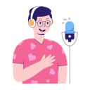 پیش‌نمایش فایل man-recording-podcast-5815810 از پک پادکست زنده