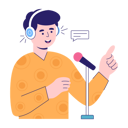 پیش‌نمایش فایل man-recording-podcast-5815869 از پک پادکست زنده