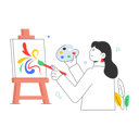 پیش‌نمایش فایل female-painter-5919306 از پک هنر و طراحی