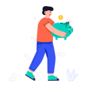 پیش‌نمایش فایل man-holding-piggy-bank-in-hand-6329636 از پک متفرقه