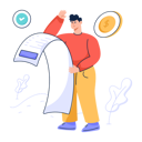 پیش‌نمایش فایل man-holding-payment-receipt-6333591 از پک متفرقه