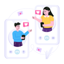 پیش‌نمایش فایل couple-chatting-online-via-mobile-app-6543358 از پک زوج‌های ولنتاین