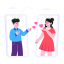 پیش‌نمایش فایل couple-communicating-online-via-mobile-app-6543356 از پک زوج‌های ولنتاین