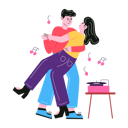 پیش‌نمایش فایل couple-dancing-on-romantic-song-6543370 از پک زوج‌های ولنتاین