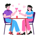پیش‌نمایش فایل couple-drinking-wine-on-romantic-date-6543368 از پک زوج‌های ولنتاین