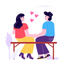 پیش‌نمایش فایل couple-sitting-together-on-bench-6543338 از پک زوج‌های ولنتاین