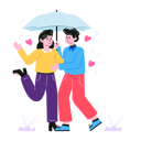 پیش‌نمایش فایل couple-walking-together-under-one-umbrella-6543373 از پک زوج‌های ولنتاین