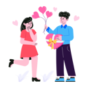 پیش‌نمایش فایل man-giving-gift-to-girlfriend-6543372 از پک زوج‌های ولنتاین