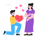 پیش‌نمایش فایل man-giving-heart-to-girlfriend-6543345 از پک زوج‌های ولنتاین