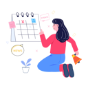 پیش‌نمایش فایل girl-doing-calendar-management-6557778 از پک فعالیت‌های تجاری