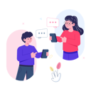 پیش‌نمایش فایل team-chatting-online-through-mobile-app-6557747 از پک فعالیت‌های تجاری
