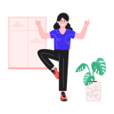 پیش‌نمایش فایل happy-girl-doing-stretching-6706307 از پک مدیتیشن