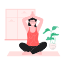 پیش‌نمایش فایل happy-woman-doing-stretching-6706276 از پک مدیتیشن