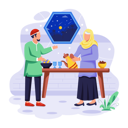 پیش‌نمایش فایل couple-drinks-water-in-iftar-time-11129980 از پک رمضان