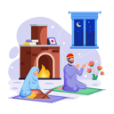 پیش‌نمایش فایل family-is-offering-salah-together-11129887 از پک رمضان
