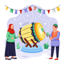 پیش‌نمایش فایل islamic-man-is-beating-drum-11129953 از پک رمضان