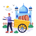 پیش‌نمایش فایل islamic-man-is-carrying-cart-11129972 از پک رمضان