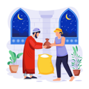 پیش‌نمایش فایل islamic-man-is-giving-food-donation-11129987 از پک رمضان