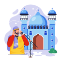 پیش‌نمایش فایل islamic-man-is-giving-prayer-call-11129954 از پک رمضان