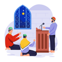 پیش‌نمایش فایل muslim-men-are-attending-friday-sermon-11129997 از پک رمضان