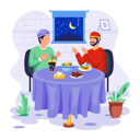 پیش‌نمایش فایل muslim-men-are-taking-food-in-iftar-time-11129978 از پک رمضان