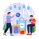 پیش‌نمایش فایل black-friday-shopping-sale-done-by-boy-11763663 از پک دوشنبه سایبری پویانمایی